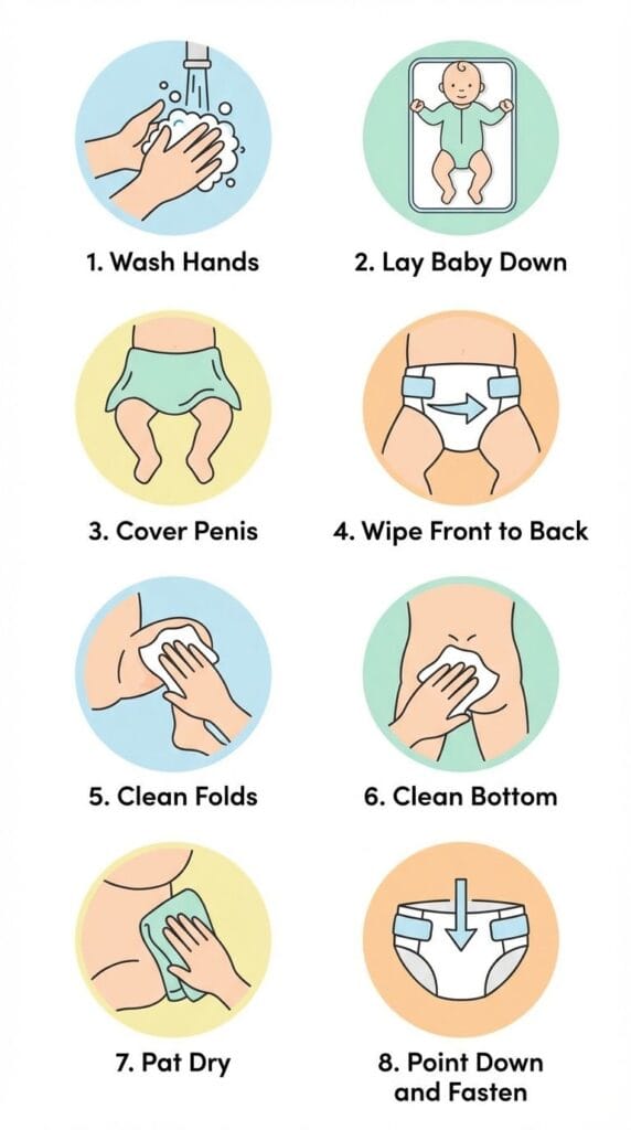 How to Wipe a Baby Boy the Right Way